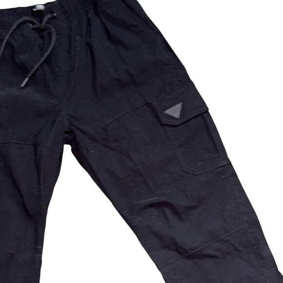 Benjamin Black Mens Pull On Elastic Waist Cargo Pants-Black-Size Small-GUC - Picture 2 of 7